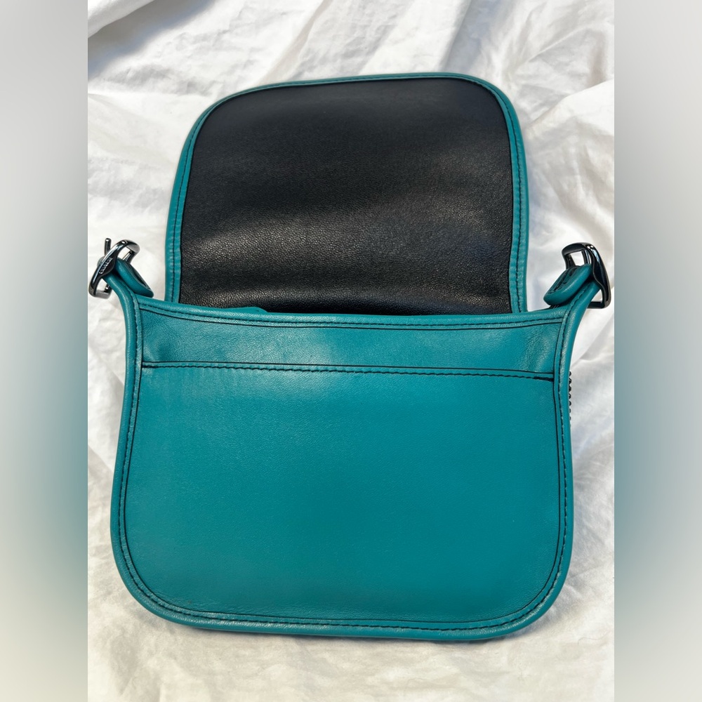 Coach 75th Anniversary Re-Edition Saddle Bag 18 - Dark Teal - Picture 8 of 12